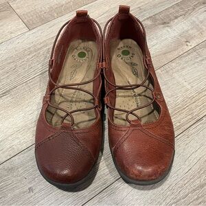 ❌SOLD❌ Earth Origins Strappy Red Leather Ballet Flats